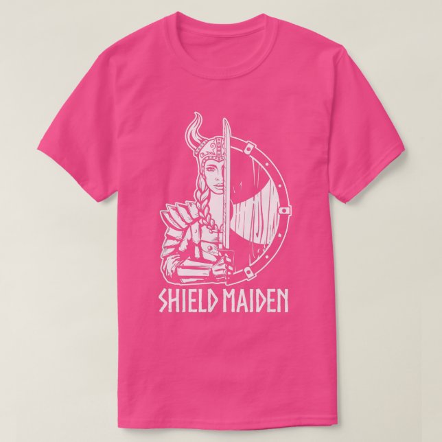 Women Shield Maiden Girl Viking T Shirt (Design framsida)