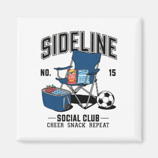Women Sideline Social Club Soccer Mom Game Day _6  Magnet