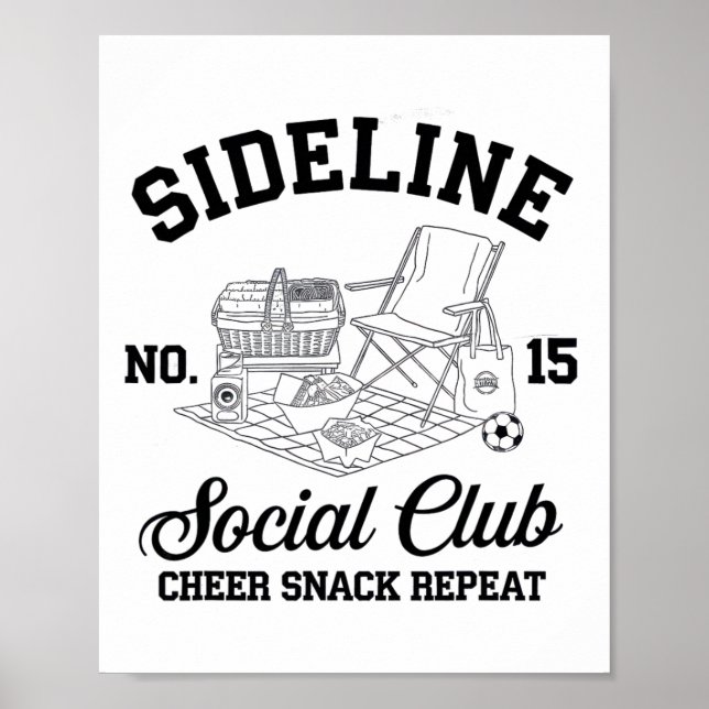 Women Sideline Social Club Soccer Mom Game Day _8  Poster (Framsidan)