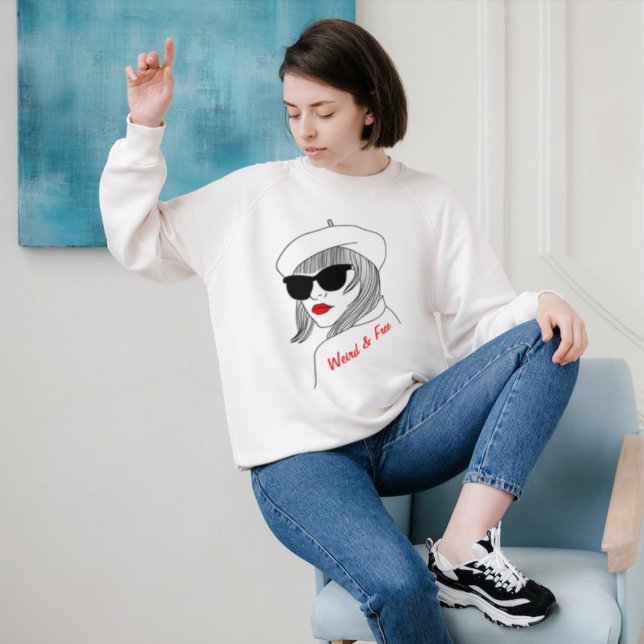 Women Silhouette Red & Black Linear Feminist Citat T Shirt (Skapare uppladdad)