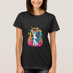 Women Summer Festival Techno Music Älskare Unicorn T Shirt