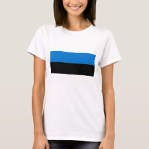 Women T Shirt med Estlands Flagga