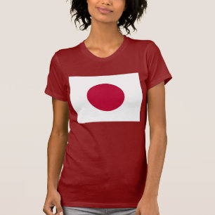 Women T Shirt med Flagga från Japan