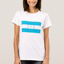 Women T Shirt med Flagga Honduras