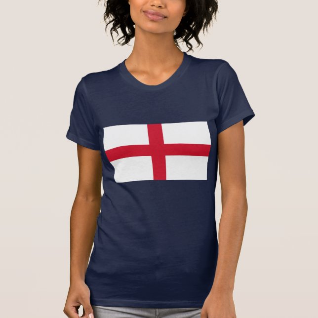 Women T Shirt med Flagga i England (Framsida)