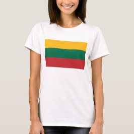Women T Shirt med Flagga i Litauen
