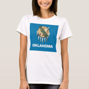 Women T Shirt med Flagga i Oklahoma State