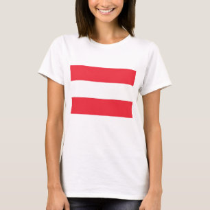 Women T Shirt med Flagga i Österrike