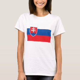 Women T Shirt med Flagga i Slovakien