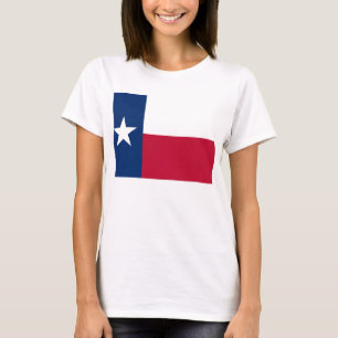 Women T Shirt med Flagga i Texas