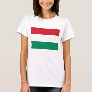Women T Shirt med Flagga i Ungern