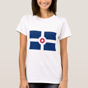 Women T Shirt med Flagga Indianapolis, USA