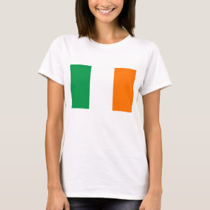 Women T Shirt med Flagga på Irland