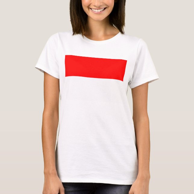 Women T Shirt med Indonesien Flagga (Framsida)