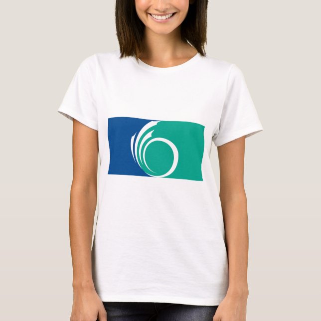 Women T Shirt with Flag of Ottawa, Canada (Framsida)