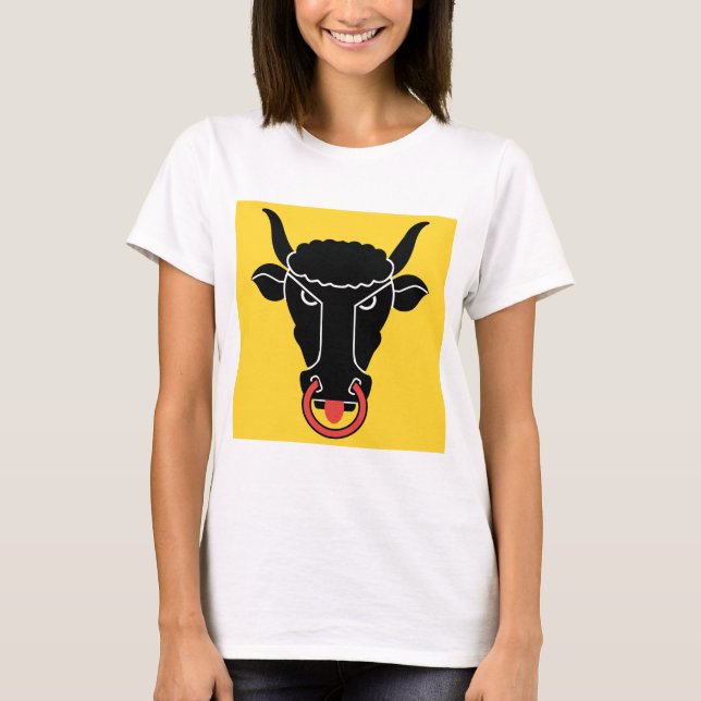 Women T Shirt with Flag of Uri Canton, Switzerland (Framsida)