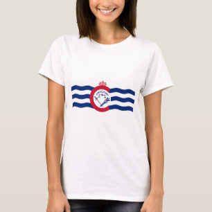 Women T Shirt with Flagga of Cincinnati, Ohio