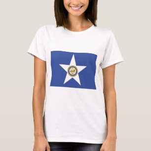 Women T Shirt with Flagga of Houston, USA