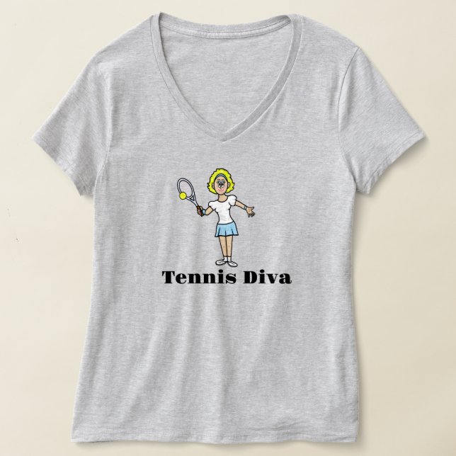 Women Tennis Diva T-Shirt - Blonde (Laydown)