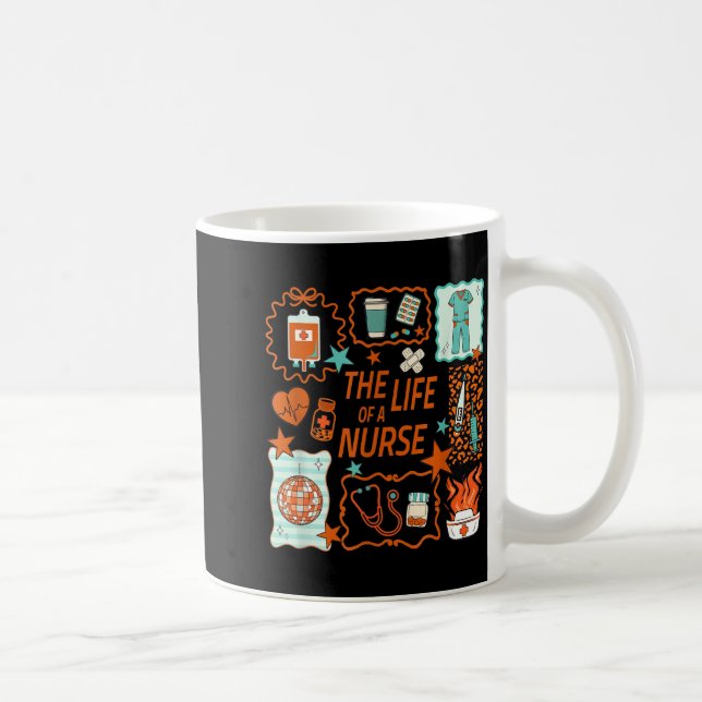 Women The Life Of A Nurse Doodle Nursing Showgirl  Kaffemugg (Höger)