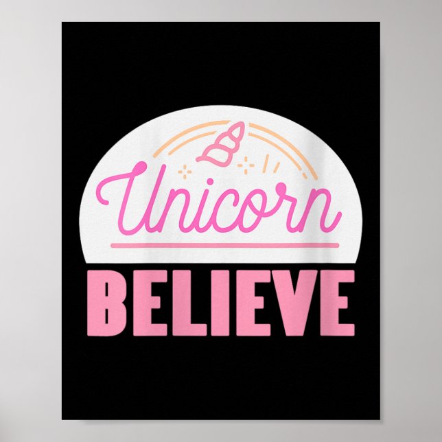 Women Unicorn Tro Sitive Magic Fantasy Rainbo Poster (Framsidan)
