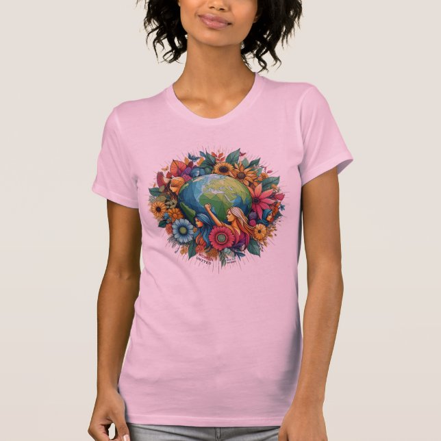 Women United World Inspired Bella+Canvas T Shirt (Framsida)