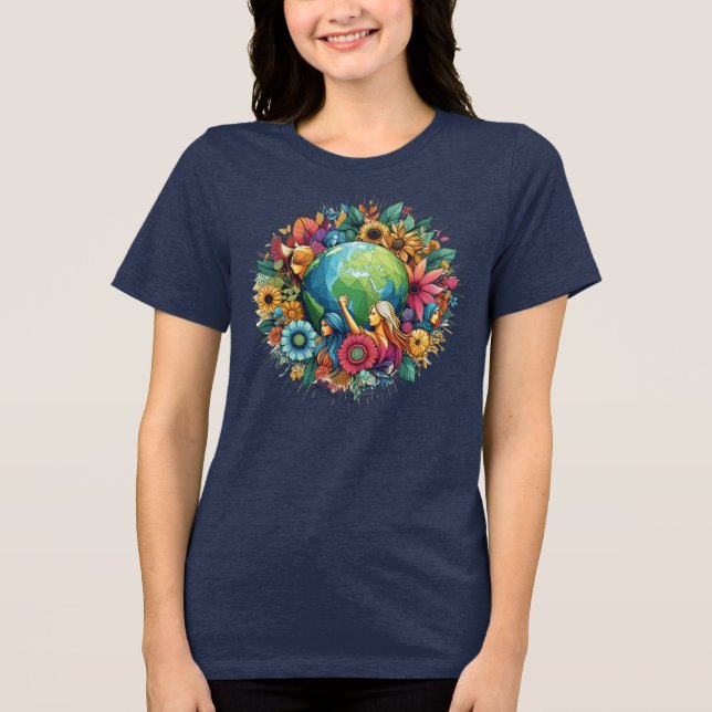 Women United World Inspired Bella+Canvas T Shirt (Framsida)