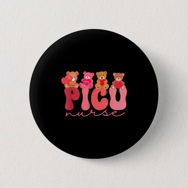 Women Valentine Cu Nurse Pediatrics Cute Bears Ped Knapp (Framsida)