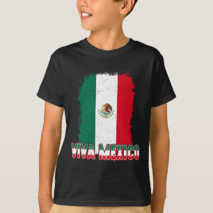 Women Viva Mexico Flagga Manar Kids Boy Mexican In T Shirt