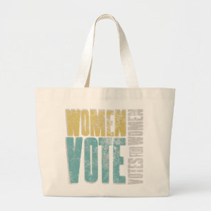 Women Vote Tote/Arylide-Teal Jumbo Tygkasse