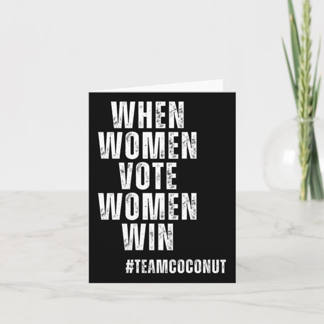Women Vote Women Win Kamala Harris Team Coconut 20 Kort (Framsida)