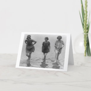 Women Wading at Arlington Beach Photograph Kort