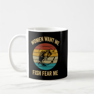 Women Want Me Fish Fear Me Kaffemugg