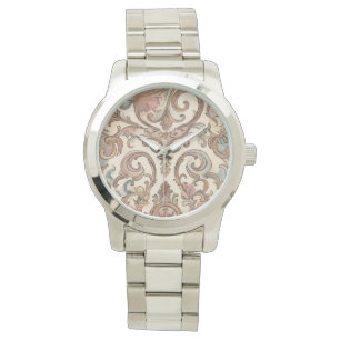 Women Watch, Classic Elegant, Ro Guld Mönster Armbandsur