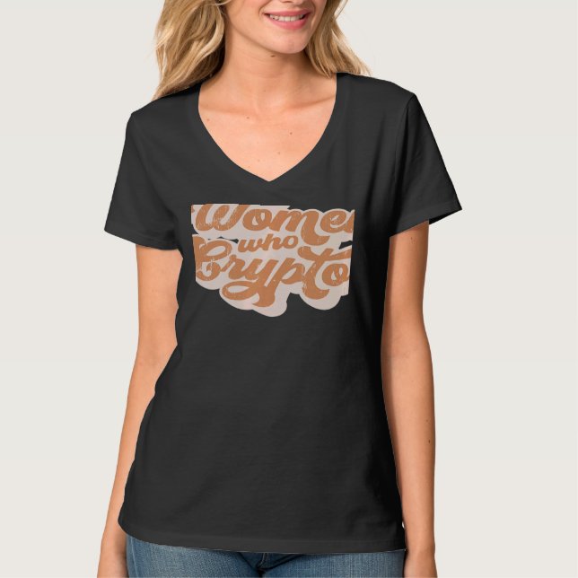 Women Who Crypto Mom HODL DeFi   T Shirt (Framsida)