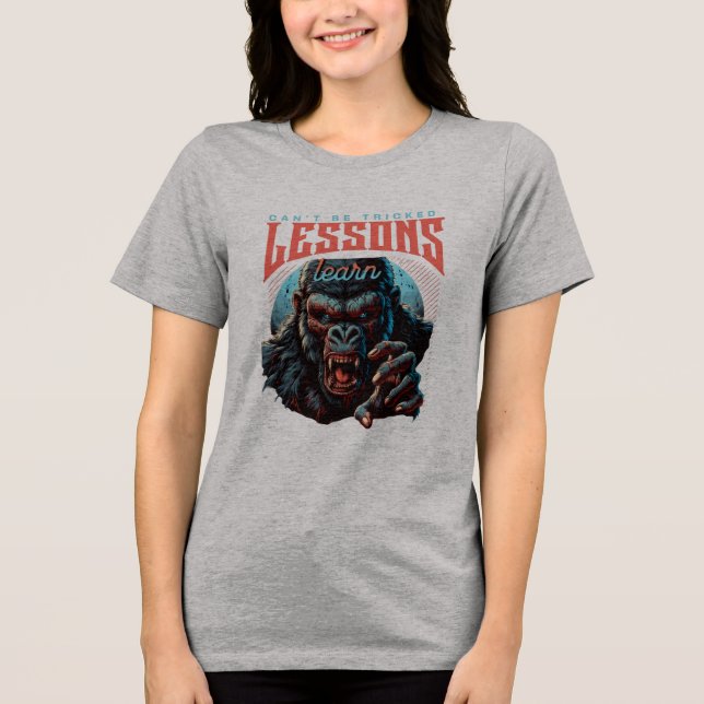 Women Wise Gorilla Lessons Learn T-Shirt (Framsida)