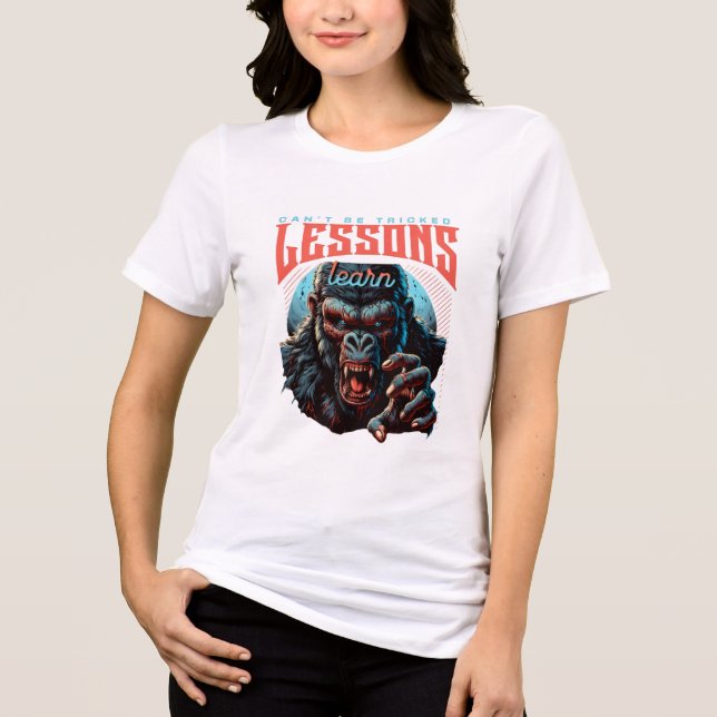 Women Wise Gorilla Lessons Learn T-Shirt (Framsida)