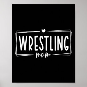 Women Wrestling Mamma Shirt Funny Wrestle Wrestler Poster