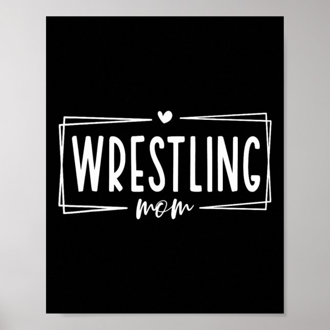 Women Wrestling Mamma Shirt Funny Wrestle Wrestler Poster (Framsidan)
