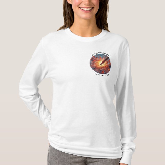 Women Writer's T Shirt - pocket logo (Framsida)