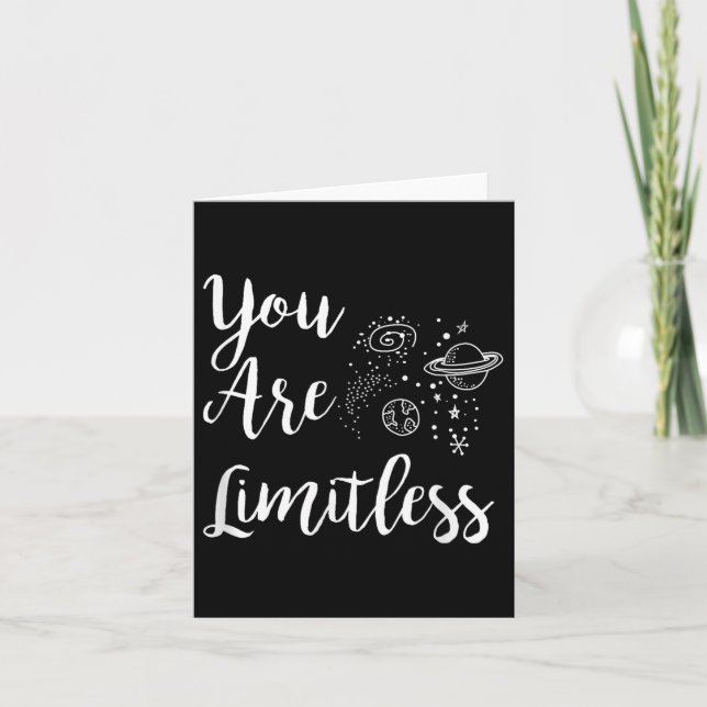 Women You Are Limitless Amazing Motivational  Kort (Framsida)