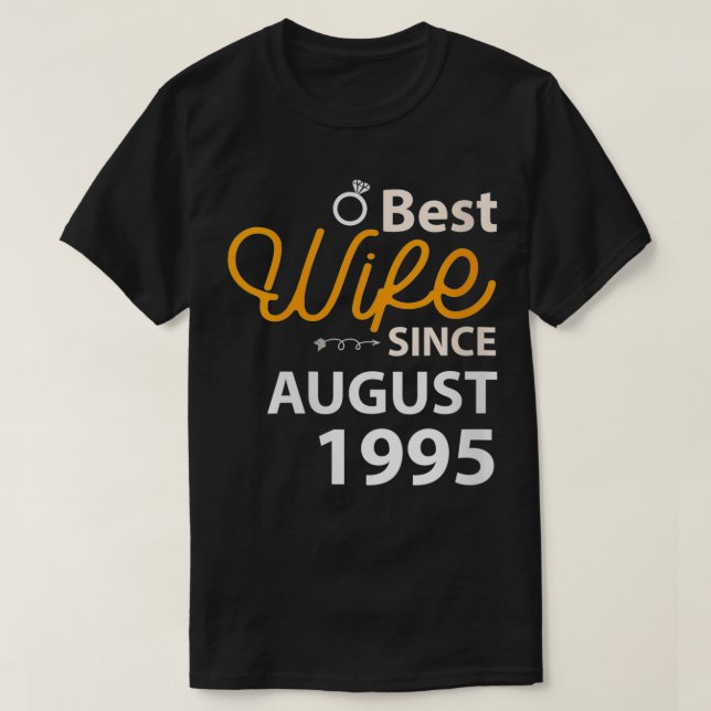 Womens 25th Wedding Anniversary Gift Best Wife Sin T Shirt (Design framsida)