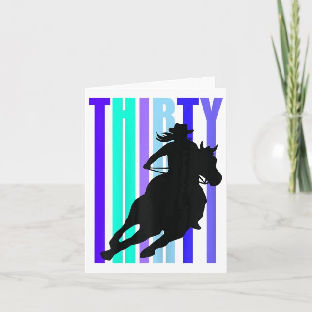 Womens 30års födelsedag Womens Horse Riding Älskar Kort (Framsida)