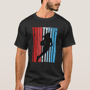 Womens 35e Basketball Birthday Womens Retro Vinta T Shirt