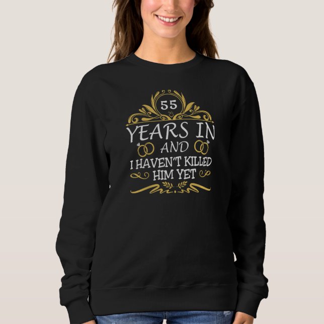 Womens 55th Wedding Anniversary Husband Wife  Matc T Shirt (Framsida)