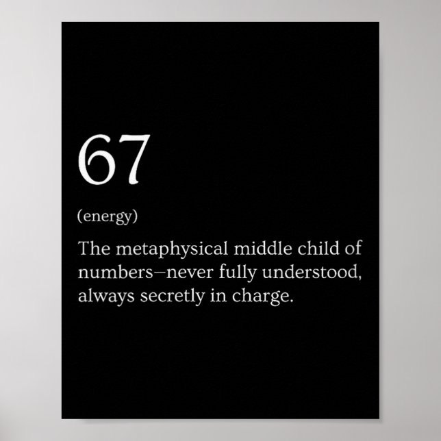 Womens 67 Definition Meme V-neck  Poster (Framsidan)