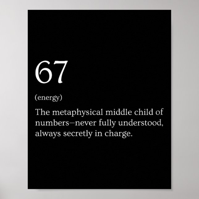 Womens 67 Definition Meme V-neck  Poster (Framsidan)