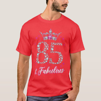 Womens 85 and Fabulous 1935 85Th Birthday Giftee b T Shirt