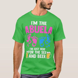 Womens Abuela här för Gender Reve och öl T Shirt