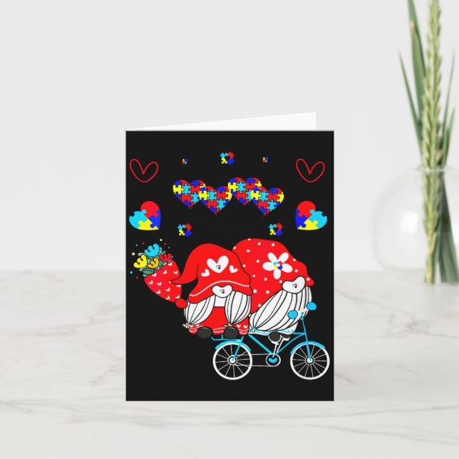 Womens Accept Understand Love Autism Awareness Gno Kort (Framsida)